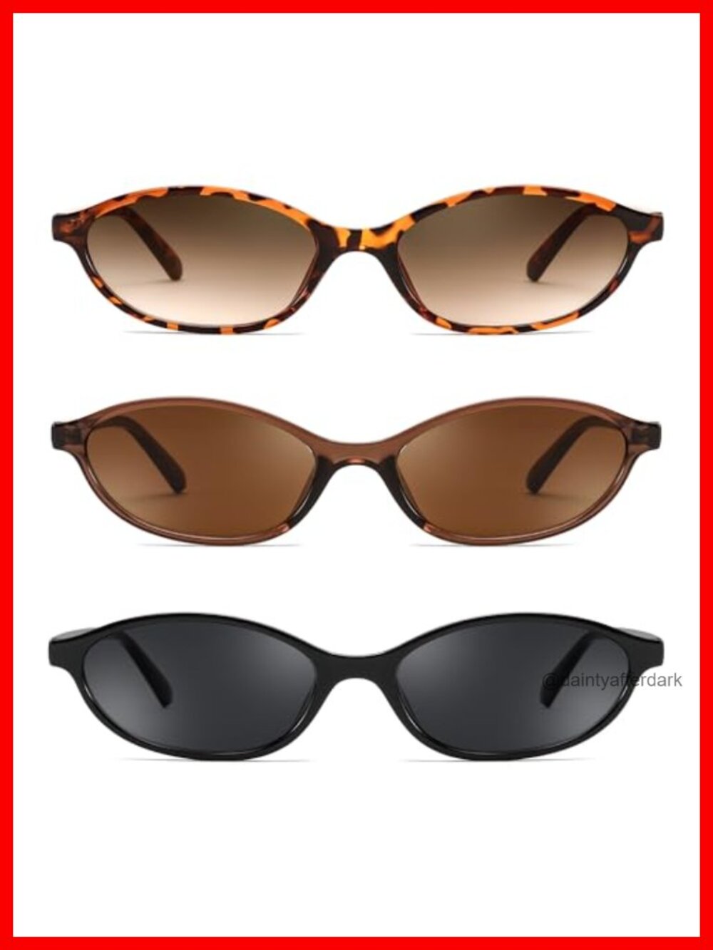 Retro Oval Cat Eye Sunglasses UV400 Full Frame Lightweight